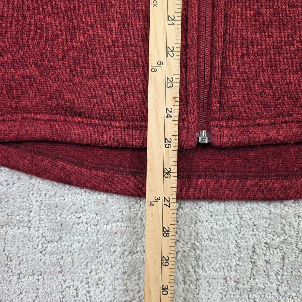Orvis Womens XL Burnt Orange Heathered Sweater Fleece Full Zip Vest Pockets Fall - Picture 6 of 8